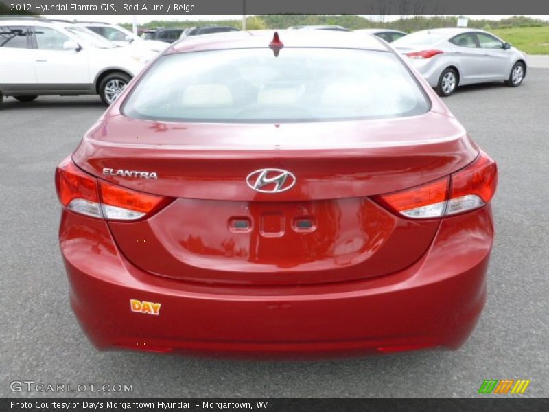 Red Allure / Beige 2012 Hyundai Elantra GLS