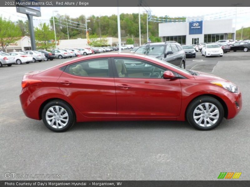 Red Allure / Beige 2012 Hyundai Elantra GLS