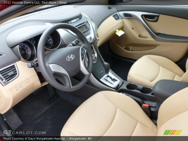 Red Allure / Beige 2012 Hyundai Elantra GLS