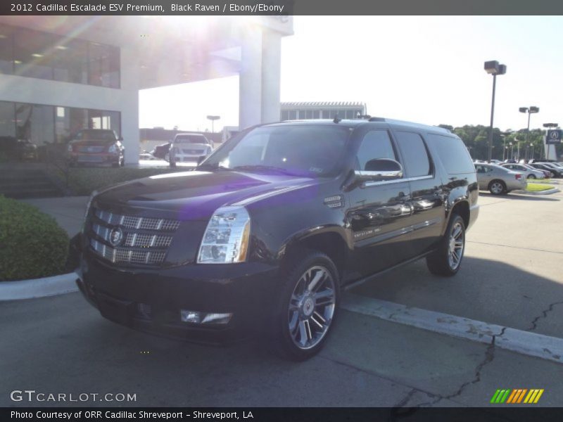 Black Raven / Ebony/Ebony 2012 Cadillac Escalade ESV Premium