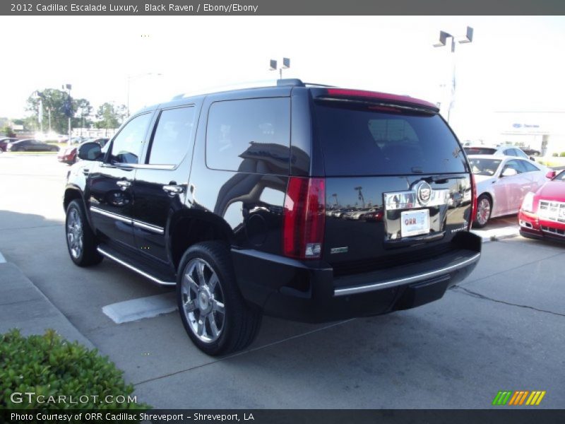 Black Raven / Ebony/Ebony 2012 Cadillac Escalade Luxury