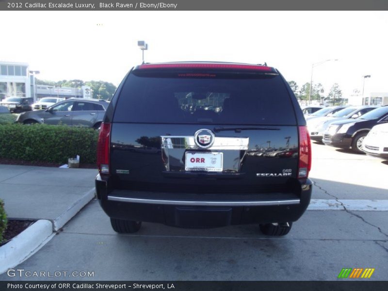 Black Raven / Ebony/Ebony 2012 Cadillac Escalade Luxury