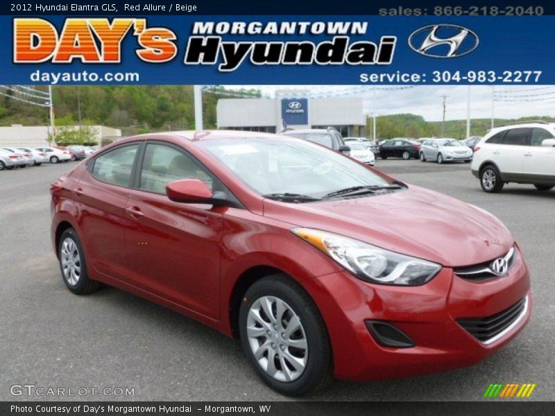 Red Allure / Beige 2012 Hyundai Elantra GLS
