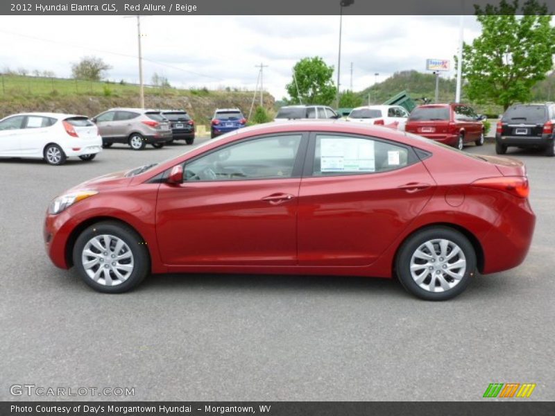 Red Allure / Beige 2012 Hyundai Elantra GLS