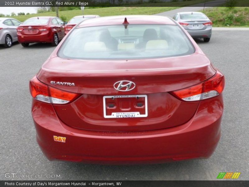 Red Allure / Beige 2012 Hyundai Elantra GLS
