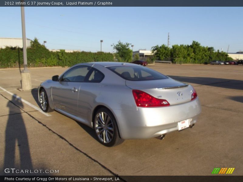 Liquid Platinum / Graphite 2012 Infiniti G 37 Journey Coupe
