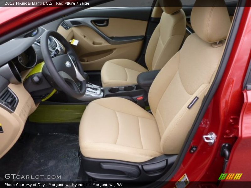 Red Allure / Beige 2012 Hyundai Elantra GLS