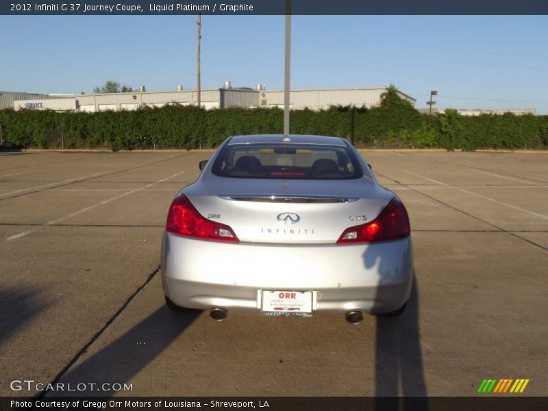 Liquid Platinum / Graphite 2012 Infiniti G 37 Journey Coupe