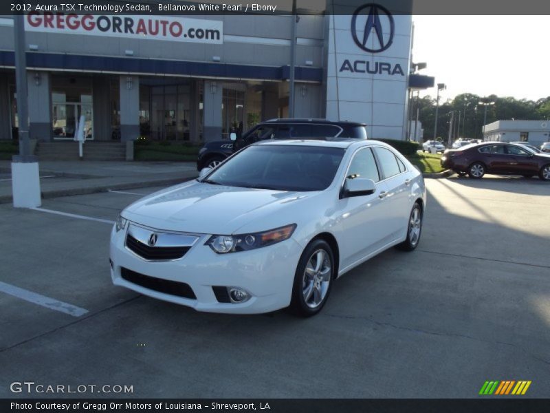 Bellanova White Pearl / Ebony 2012 Acura TSX Technology Sedan