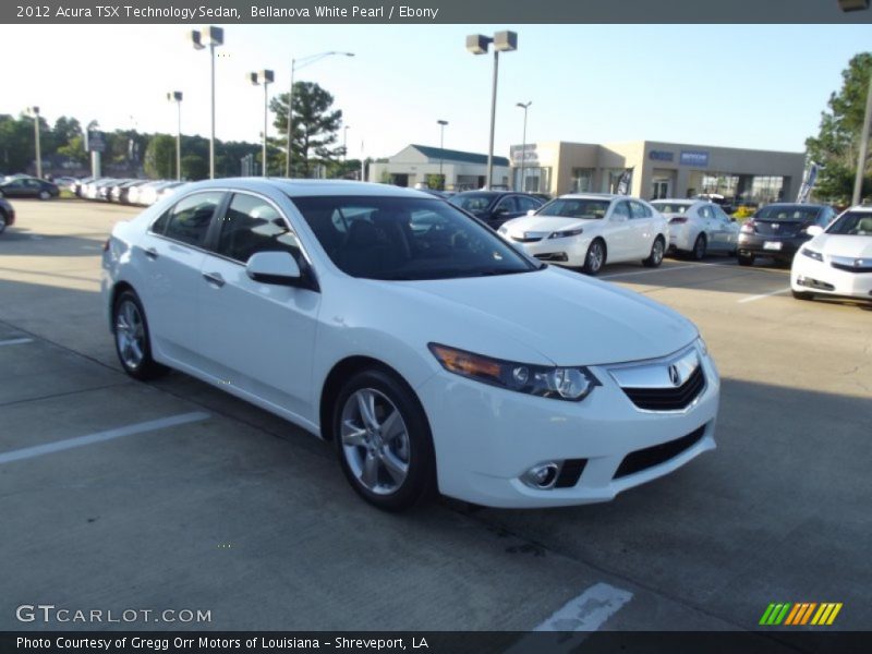 Bellanova White Pearl / Ebony 2012 Acura TSX Technology Sedan