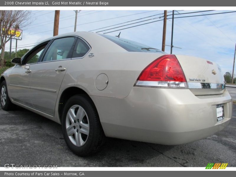 Gold Mist Metallic / Neutral Beige 2008 Chevrolet Impala LS