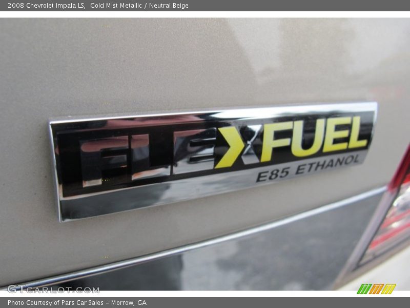 Gold Mist Metallic / Neutral Beige 2008 Chevrolet Impala LS