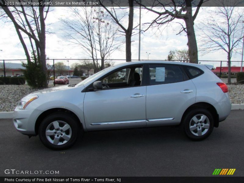 Silver Ice Metallic / Black 2011 Nissan Rogue S AWD