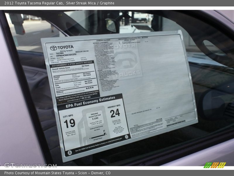 Silver Streak Mica / Graphite 2012 Toyota Tacoma Regular Cab