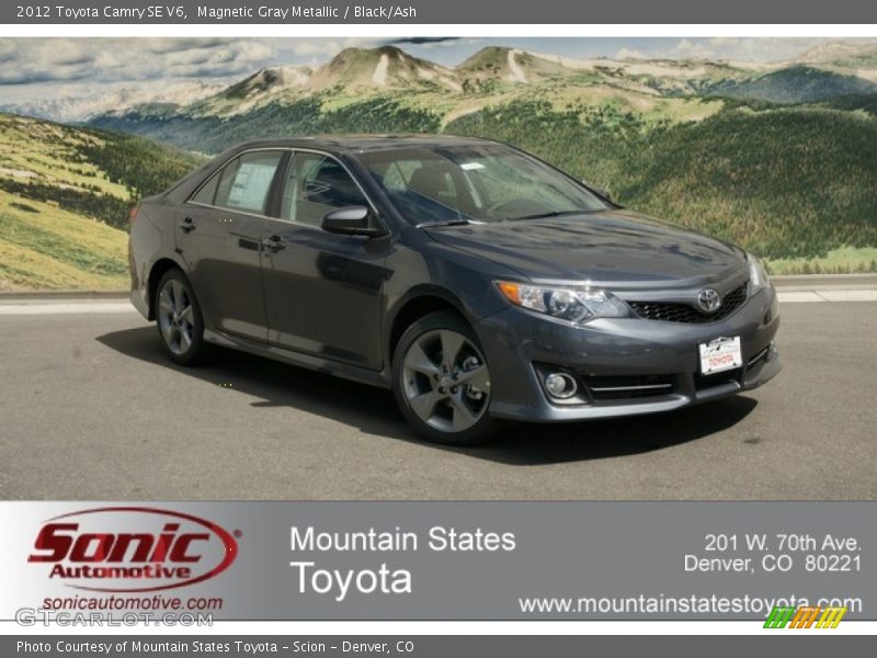Magnetic Gray Metallic / Black/Ash 2012 Toyota Camry SE V6