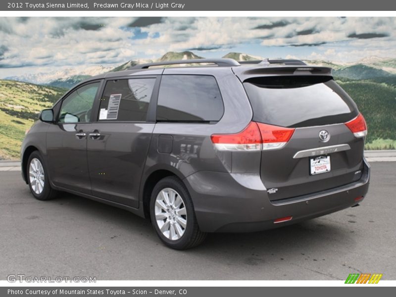 Predawn Gray Mica / Light Gray 2012 Toyota Sienna Limited
