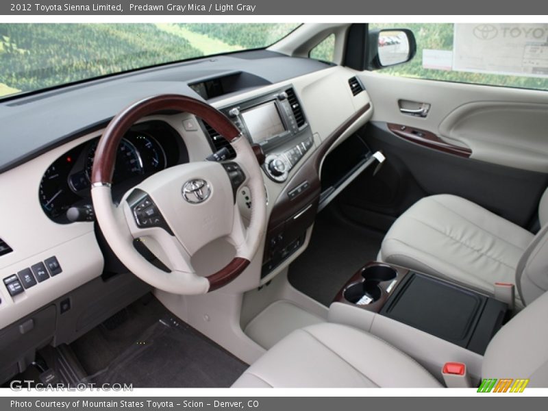 Predawn Gray Mica / Light Gray 2012 Toyota Sienna Limited