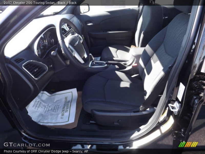 Black / Black 2012 Chrysler 200 Touring Sedan