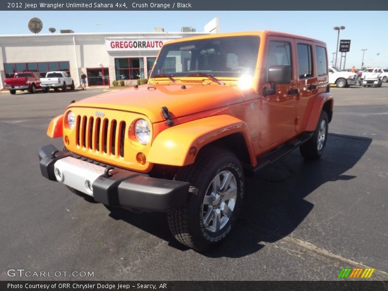 Crush Orange / Black 2012 Jeep Wrangler Unlimited Sahara 4x4