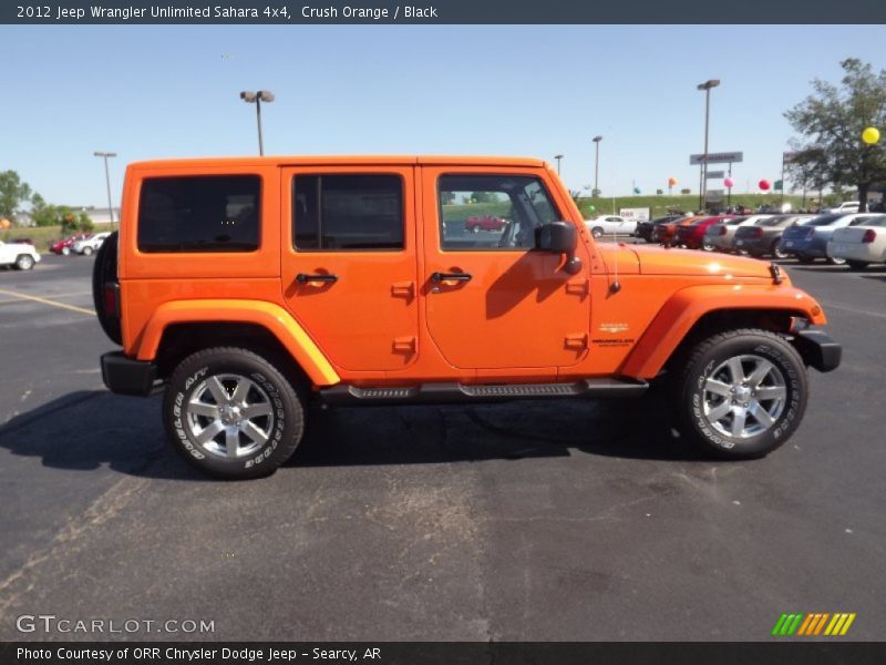 Crush Orange / Black 2012 Jeep Wrangler Unlimited Sahara 4x4