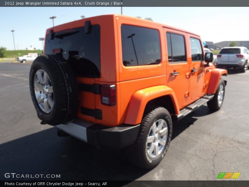 Crush Orange / Black 2012 Jeep Wrangler Unlimited Sahara 4x4