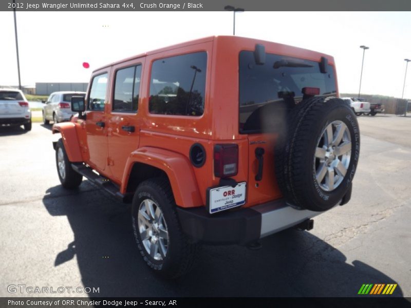 Crush Orange / Black 2012 Jeep Wrangler Unlimited Sahara 4x4