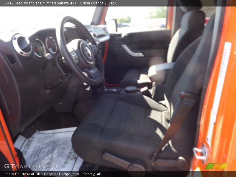Crush Orange / Black 2012 Jeep Wrangler Unlimited Sahara 4x4