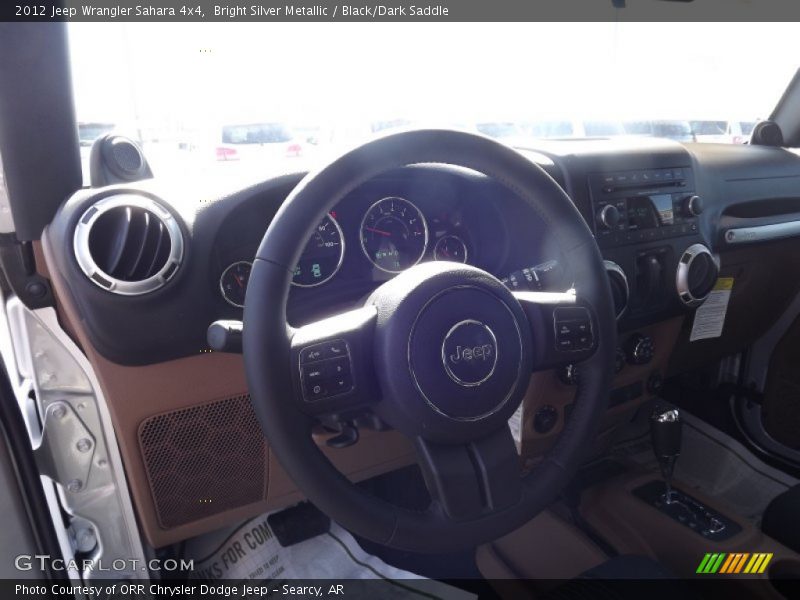 Bright Silver Metallic / Black/Dark Saddle 2012 Jeep Wrangler Sahara 4x4