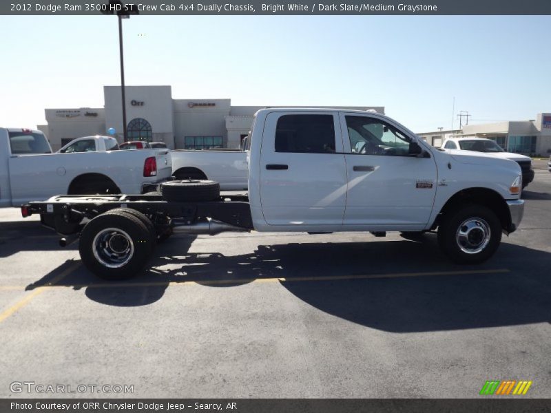 Bright White / Dark Slate/Medium Graystone 2012 Dodge Ram 3500 HD ST Crew Cab 4x4 Dually Chassis