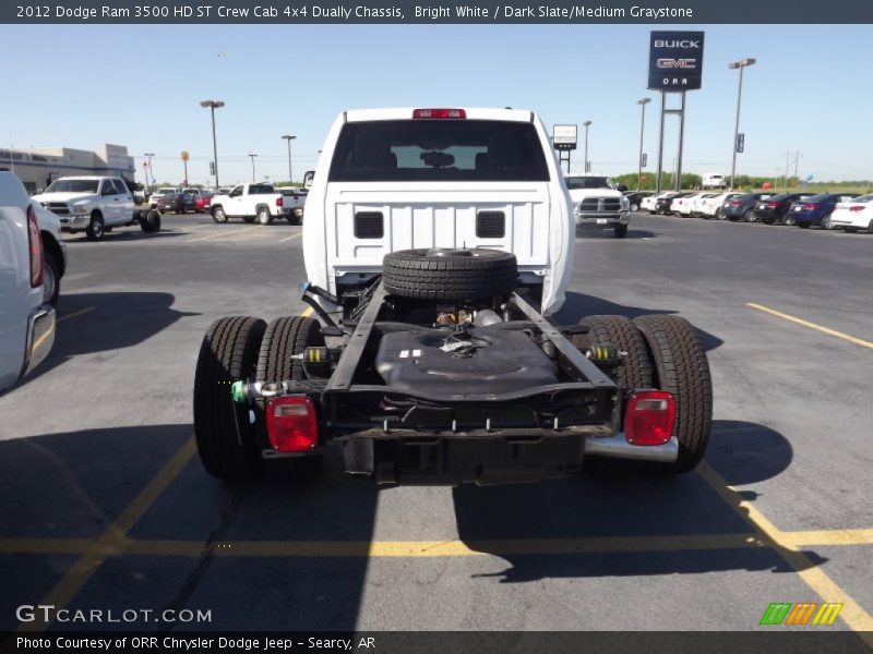 Bright White / Dark Slate/Medium Graystone 2012 Dodge Ram 3500 HD ST Crew Cab 4x4 Dually Chassis