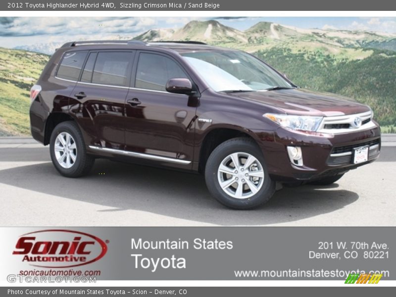 Sizzling Crimson Mica / Sand Beige 2012 Toyota Highlander Hybrid 4WD