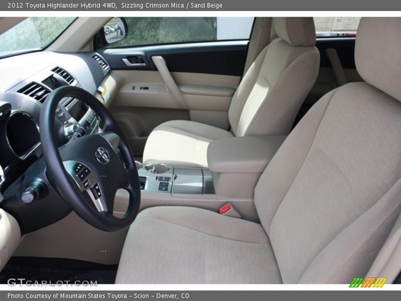 Sizzling Crimson Mica / Sand Beige 2012 Toyota Highlander Hybrid 4WD
