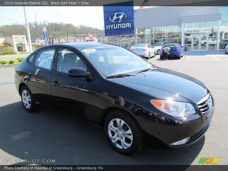 Black Noir Pearl / Gray 2010 Hyundai Elantra GLS