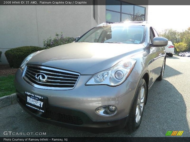 Platinum Graphite Gray / Graphite 2008 Infiniti EX 35 AWD