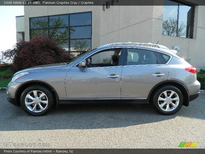 Platinum Graphite Gray / Graphite 2008 Infiniti EX 35 AWD