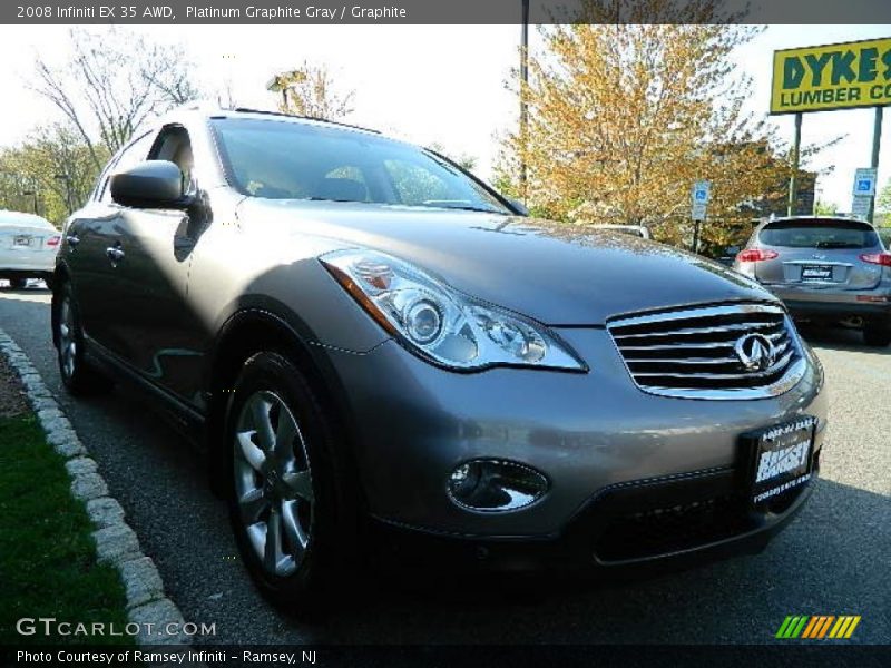 Platinum Graphite Gray / Graphite 2008 Infiniti EX 35 AWD