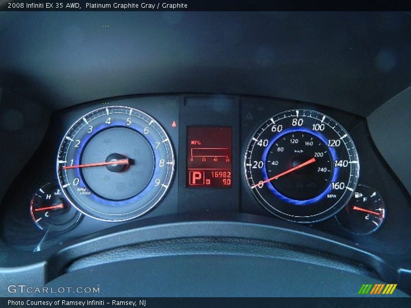 Platinum Graphite Gray / Graphite 2008 Infiniti EX 35 AWD