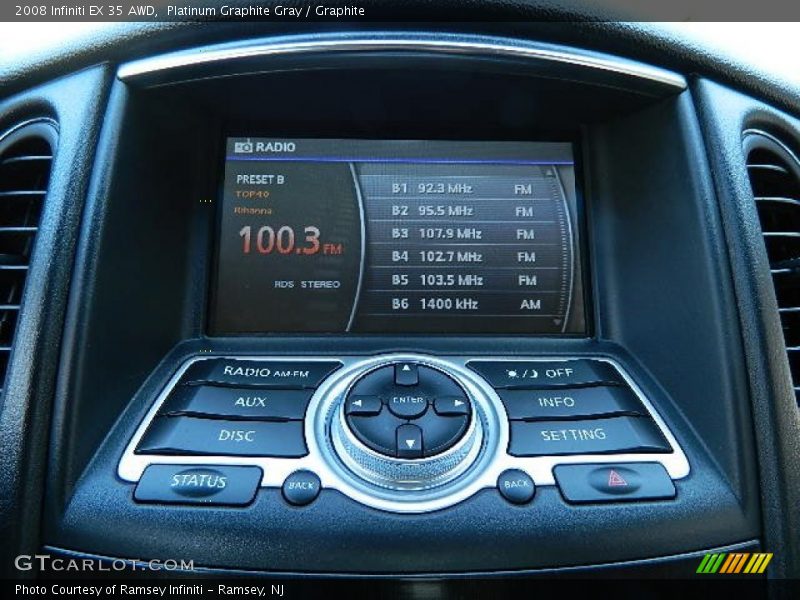 Platinum Graphite Gray / Graphite 2008 Infiniti EX 35 AWD