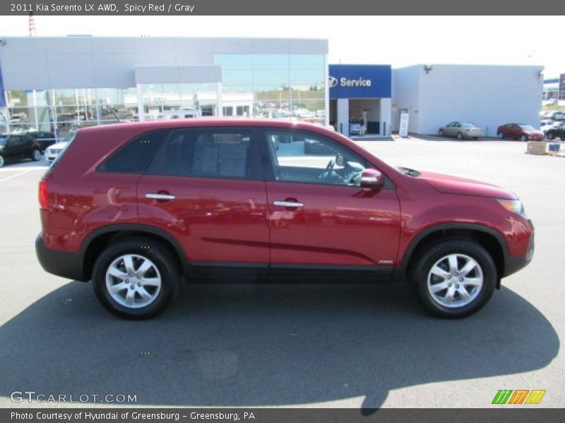 Spicy Red / Gray 2011 Kia Sorento LX AWD