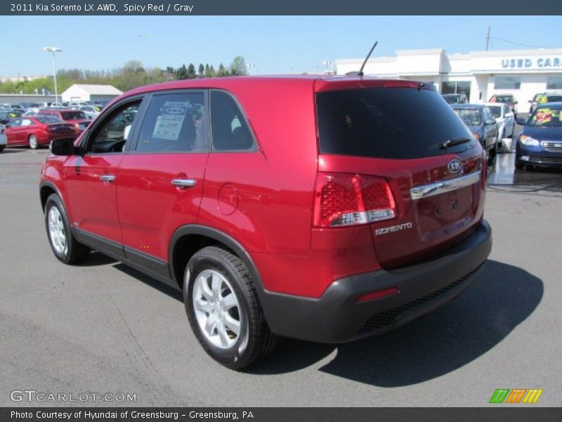 Spicy Red / Gray 2011 Kia Sorento LX AWD