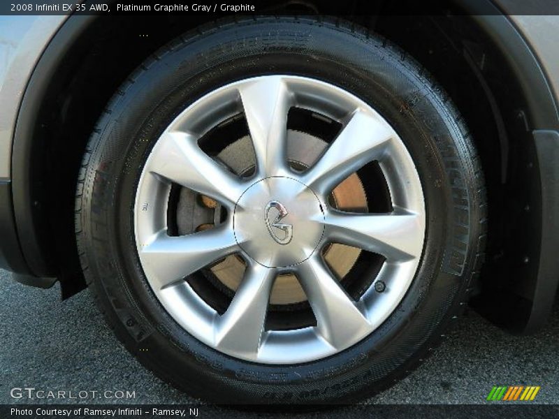 Platinum Graphite Gray / Graphite 2008 Infiniti EX 35 AWD