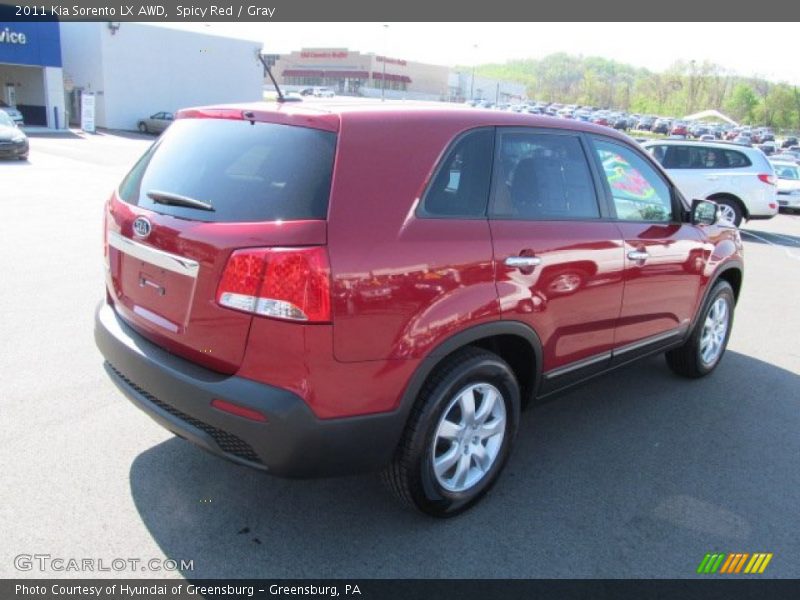 Spicy Red / Gray 2011 Kia Sorento LX AWD