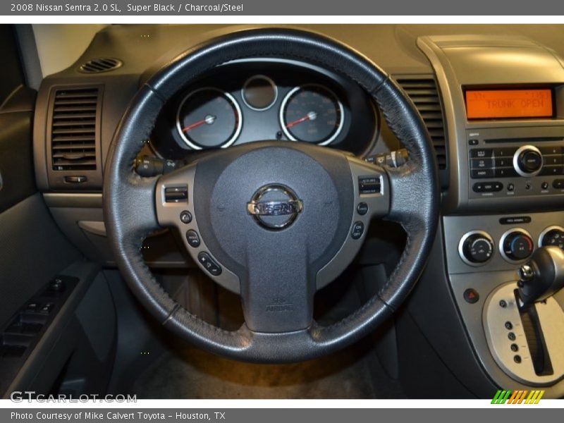 Super Black / Charcoal/Steel 2008 Nissan Sentra 2.0 SL