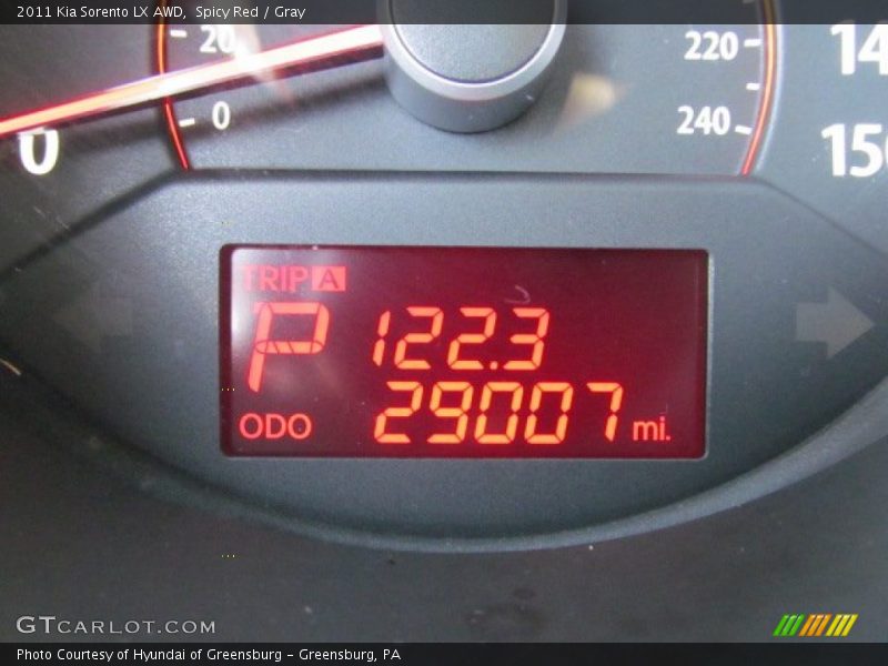 Spicy Red / Gray 2011 Kia Sorento LX AWD