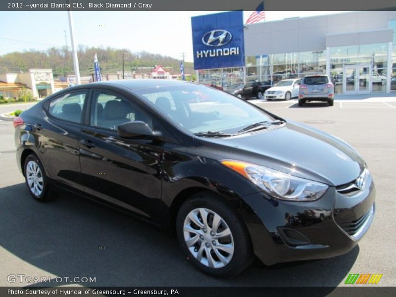 Black Diamond / Gray 2012 Hyundai Elantra GLS