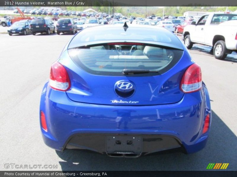 Marathon Blue / Gray 2012 Hyundai Veloster