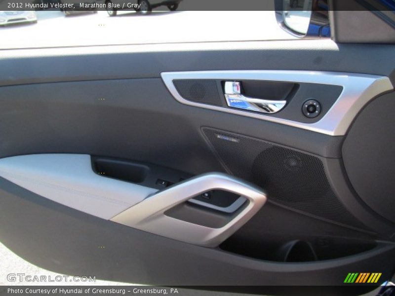 Marathon Blue / Gray 2012 Hyundai Veloster