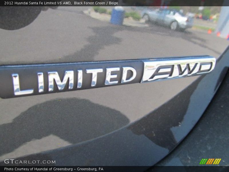 Black Forest Green / Beige 2012 Hyundai Santa Fe Limited V6 AWD