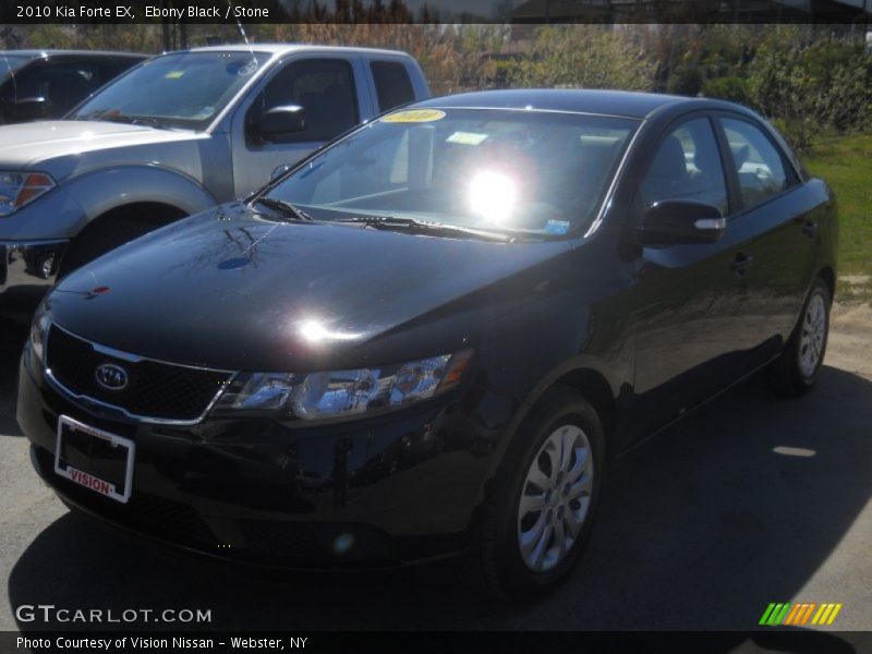 Ebony Black / Stone 2010 Kia Forte EX