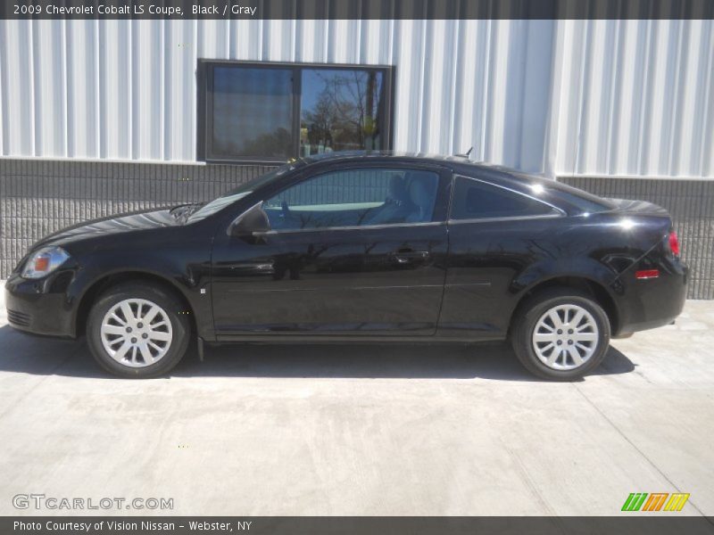 Black / Gray 2009 Chevrolet Cobalt LS Coupe